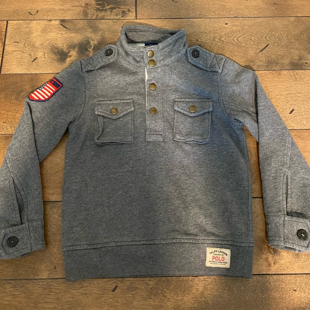 Polo collared sweater shirt